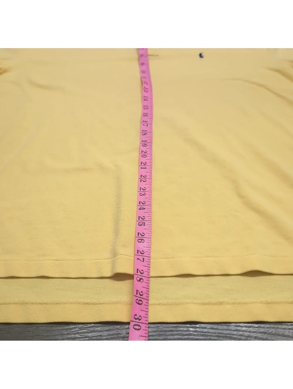 Polo Ralph Lauren Yellow Polo Shirt Short Sleeve Men 2XL Purple Pony Made In USA